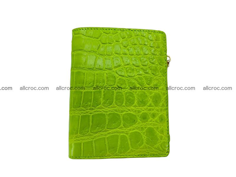Vertical crocodile skin wallet 1718