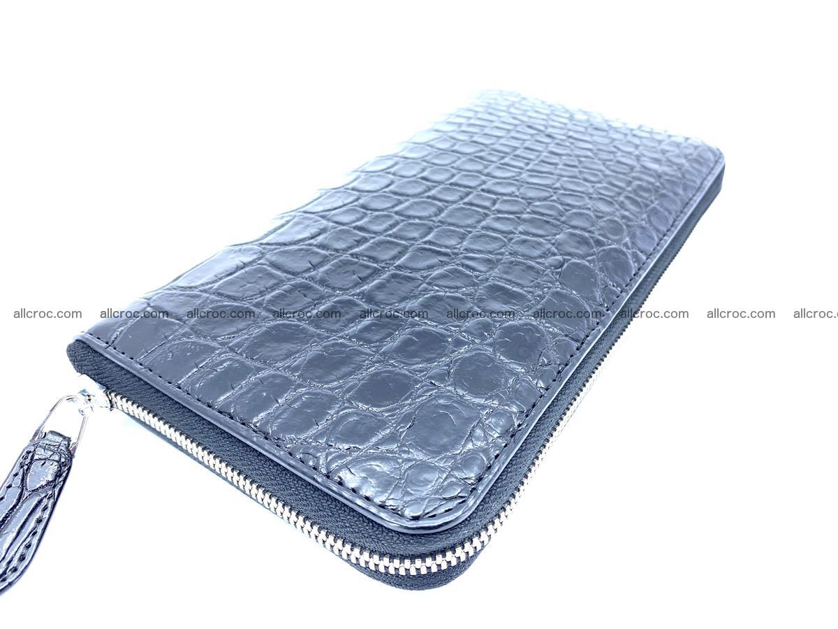 Crocodile skin zip wallet XL-size 600 Foto 1