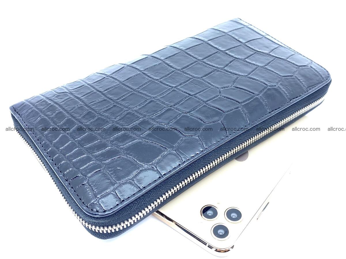 Crocodile skin zip wallet XL-size 600 Foto 0