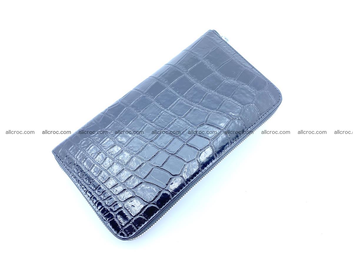 Crocodile skin zip wallet XL-size 600 Foto 6