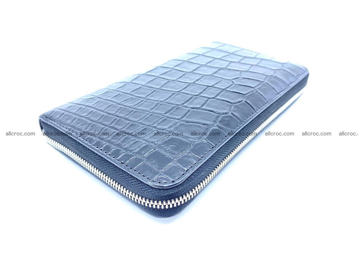 Crocodile skin zip wallet XL-size 600 Foto 8