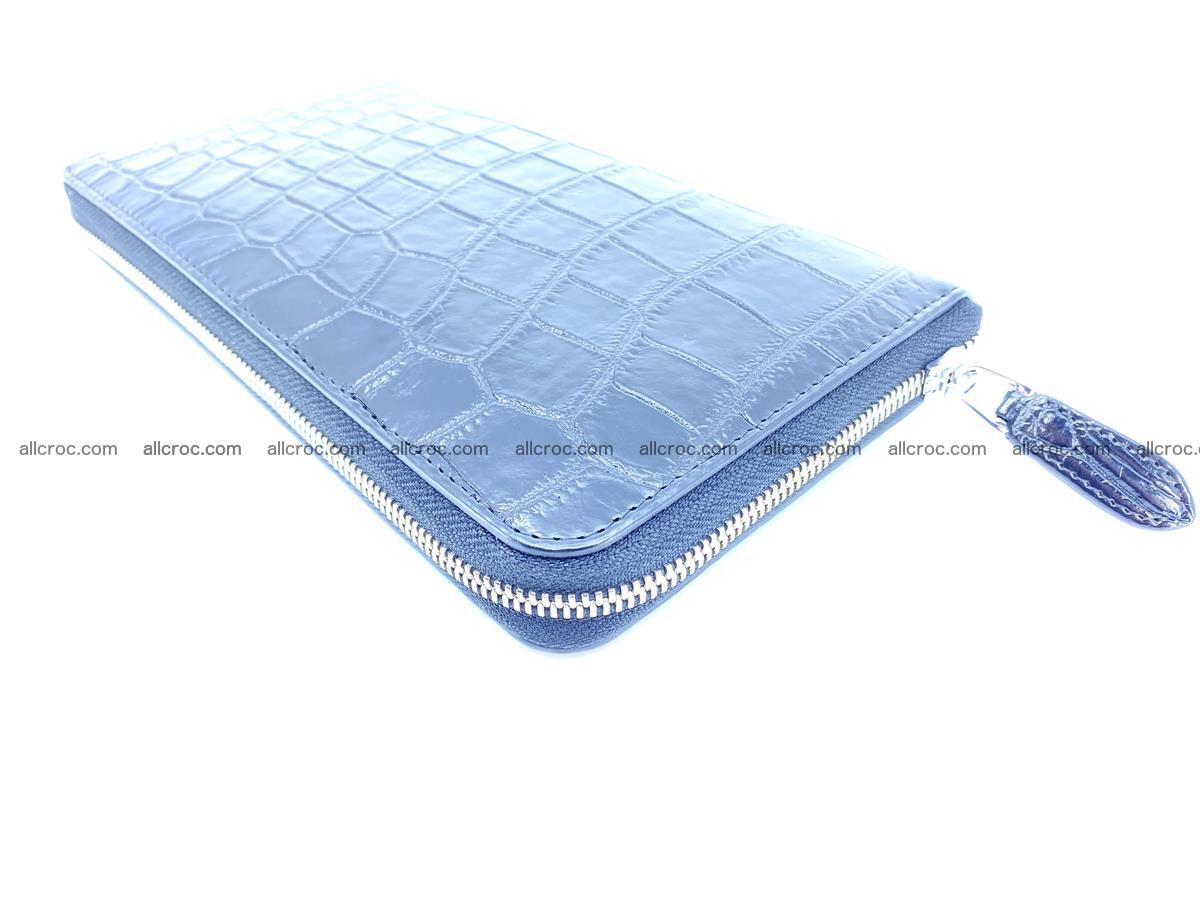 Crocodile skin zip wallet XL-size 600 Foto 9