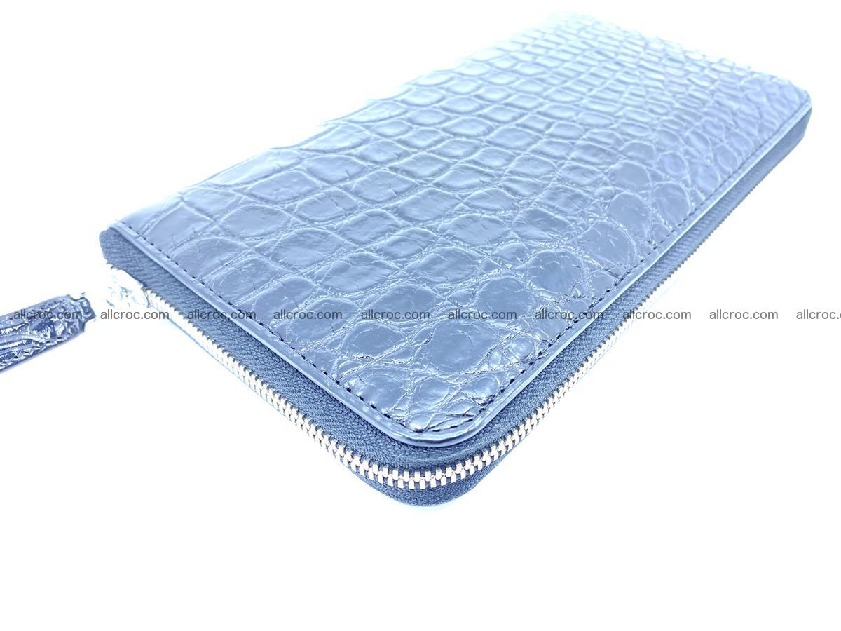 Crocodile skin zip wallet XL-size 600 Foto 10
