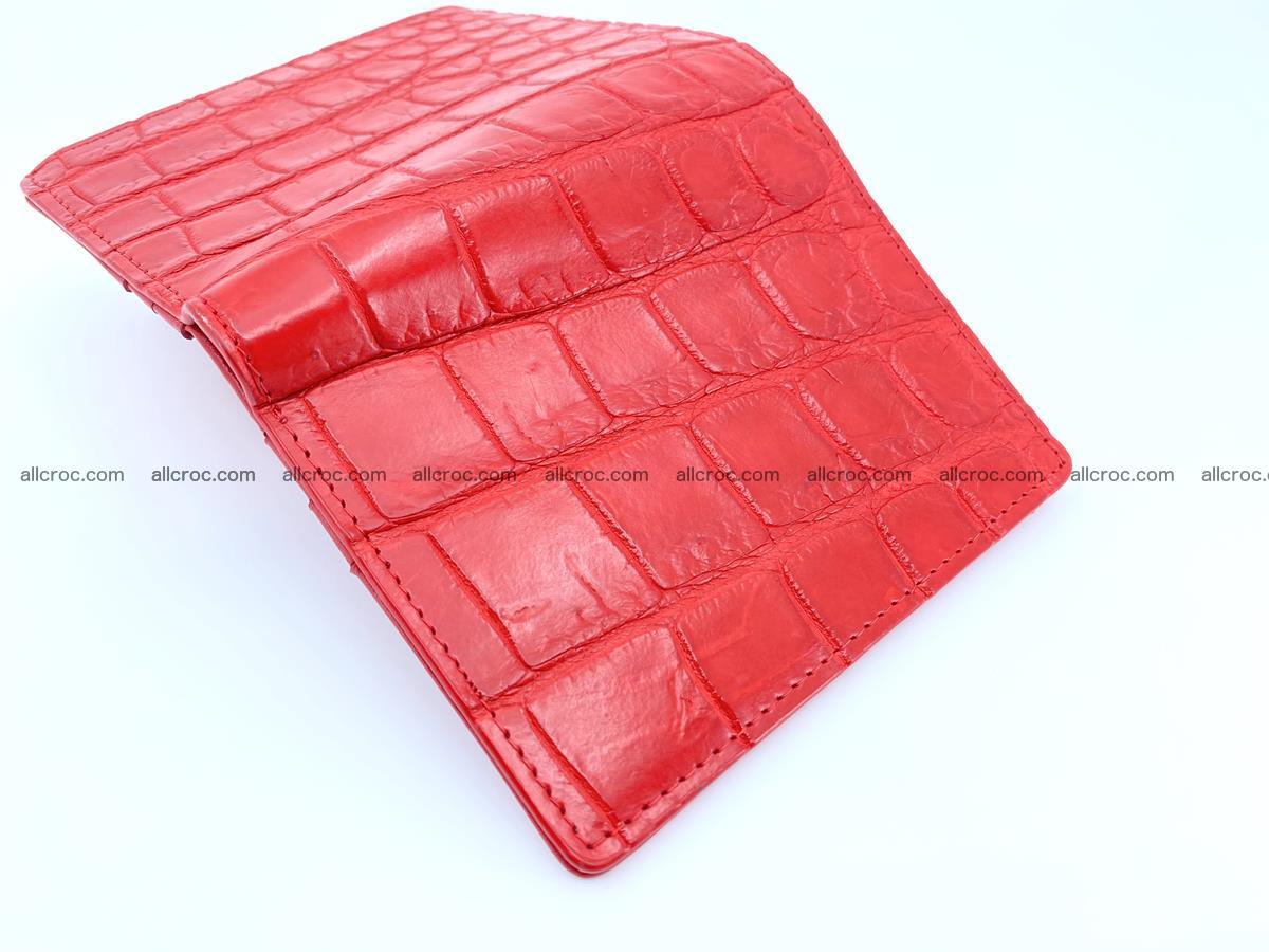 Crocodile leather vertical wallet HK 633 Foto 4