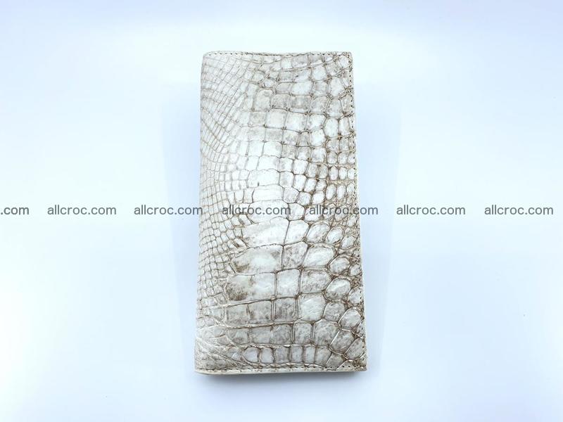 bifold long wallet from genuine crocodile skin 494