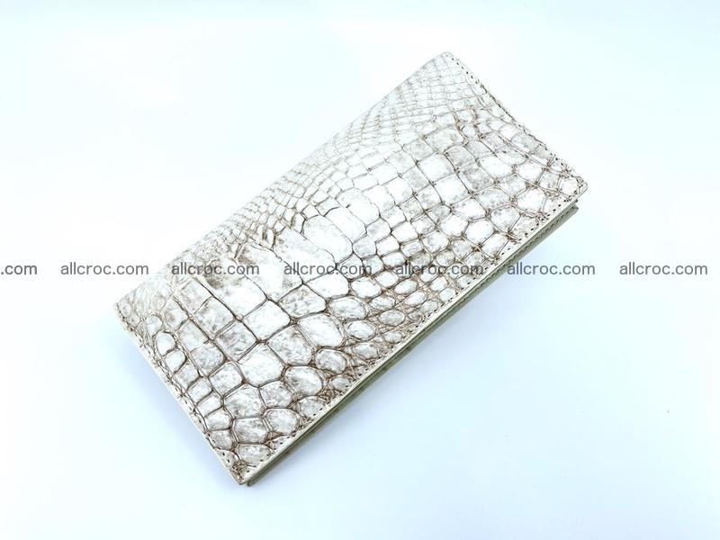 bifold long wallet from genuine crocodile skin 494