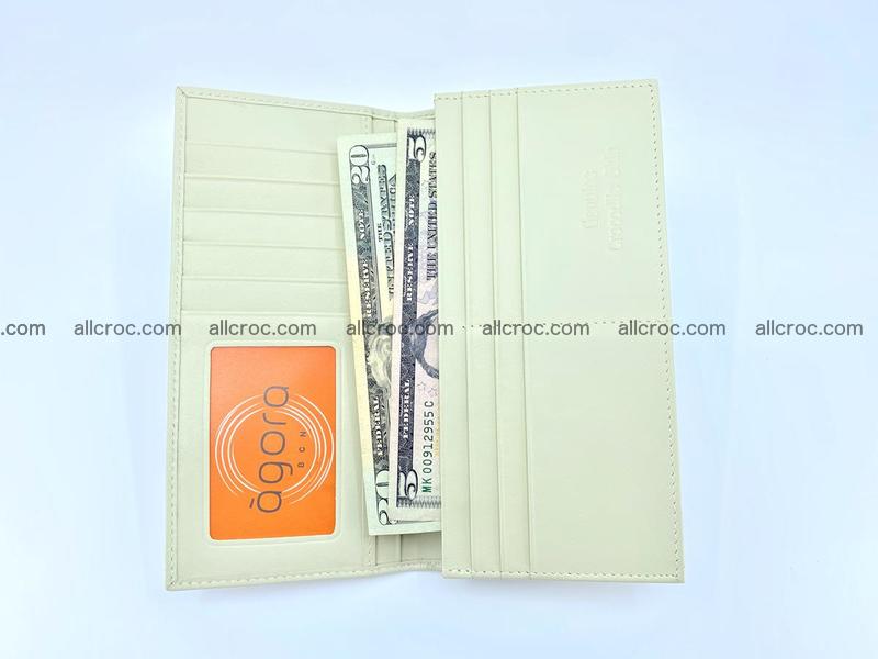 bifold long wallet from genuine crocodile skin 496