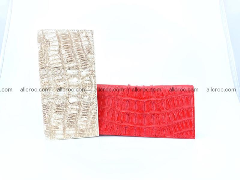 bifold long wallet from genuine crocodile skin 495