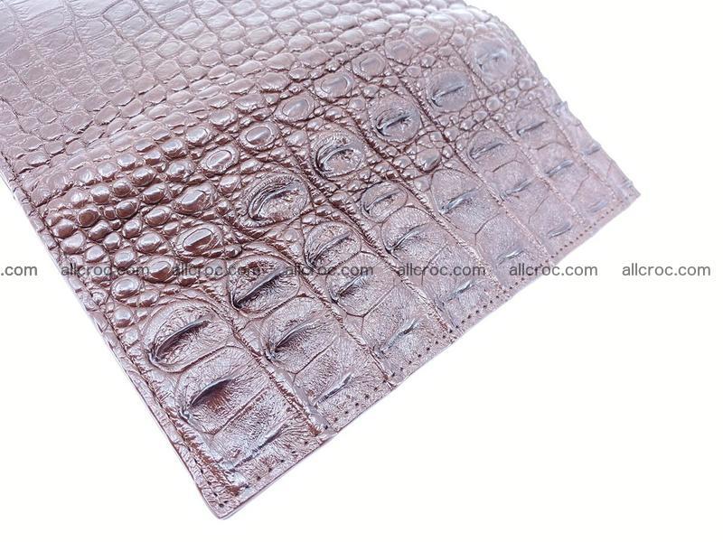 Bifold Long wallet from genuine crocodile skin, hornback crocodile leather wallet 488