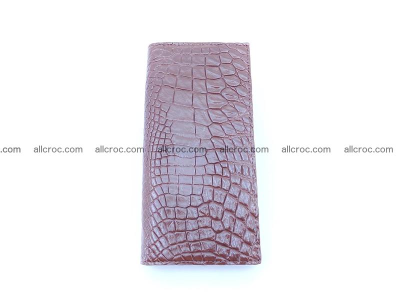 bifold long wallet from genuine crocodile skin 489