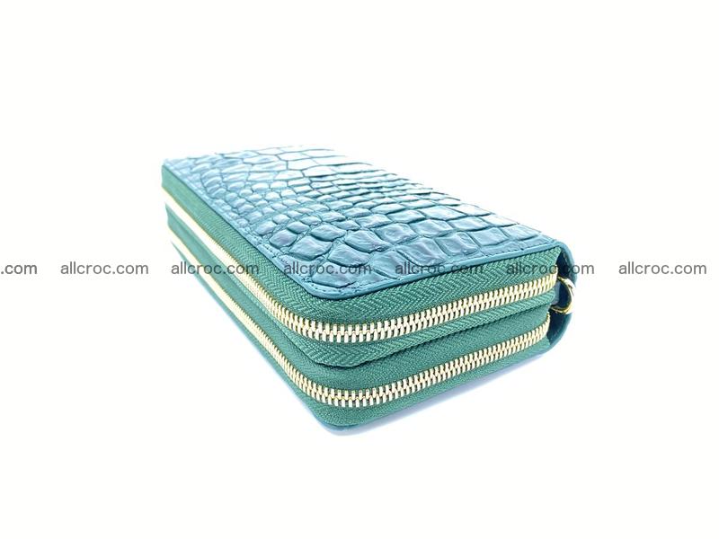 Crocodile skin wallet 2-zips 1010