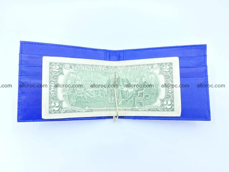 Crocodile leather money clip 946