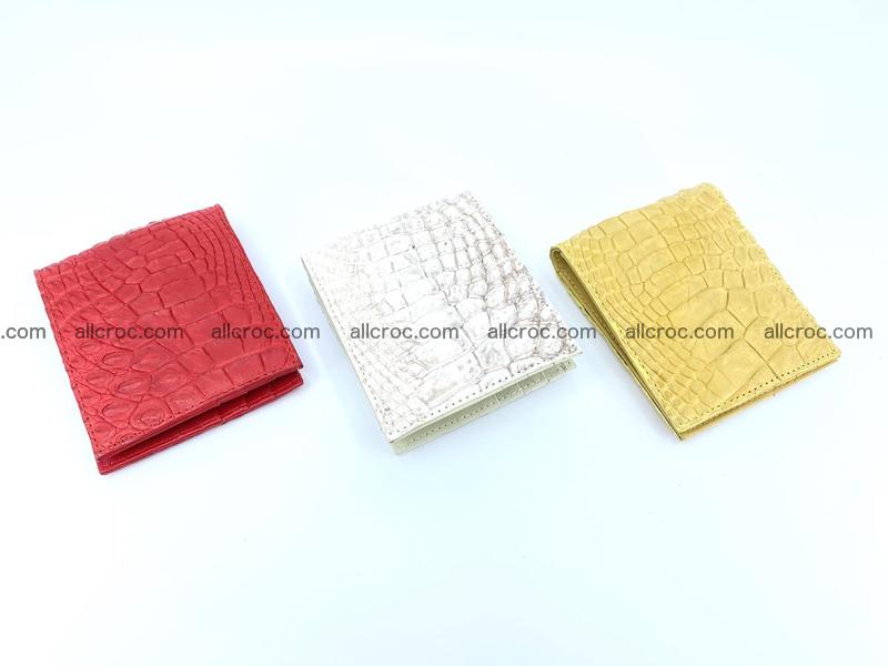 Crocodile leather money clip 939