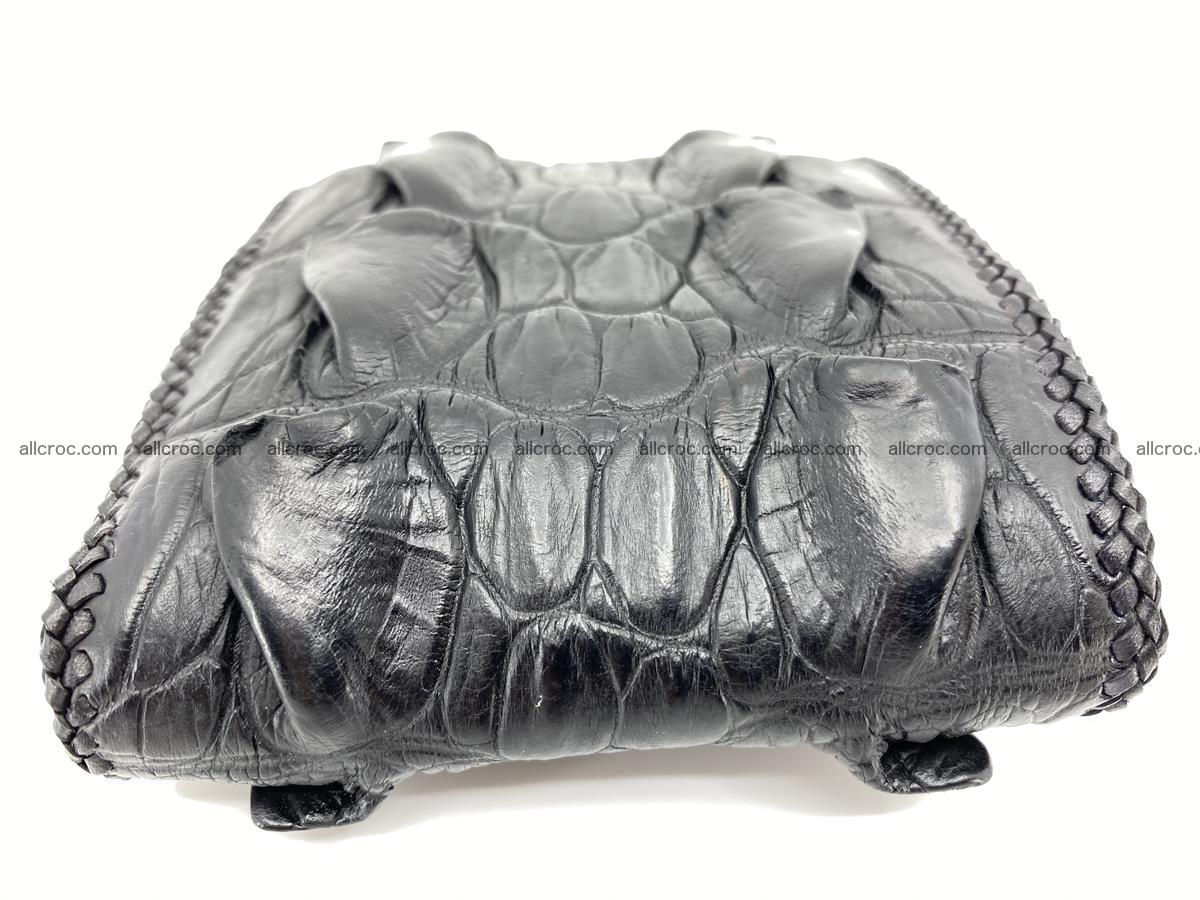 Crocodile skin bifold wallet tail part with braided trim 905 Foto 17