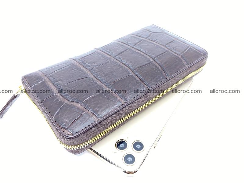 Crocodile skin wallet 1 zip M-size 1376