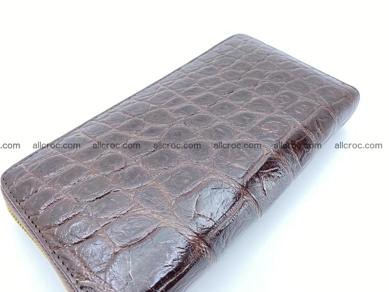 Crocodile skin wallet 1 zip M-size 1376