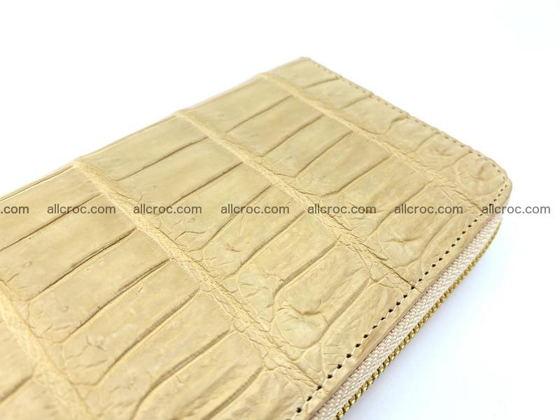 Crocodile skin long wallet 1 zip S-size 1378