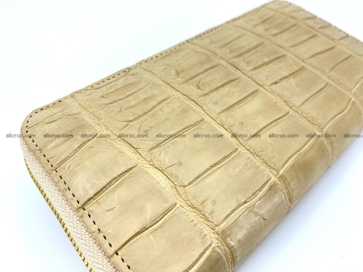 Crocodile skin long wallet 1 zip S-size 1378 Foto 6