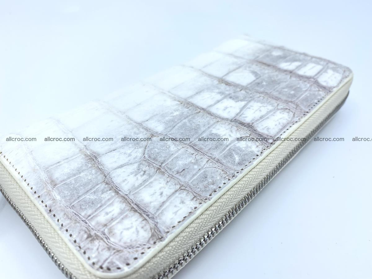 Crocodile skin long wallet 1 zip S-size 1386 Foto 2
