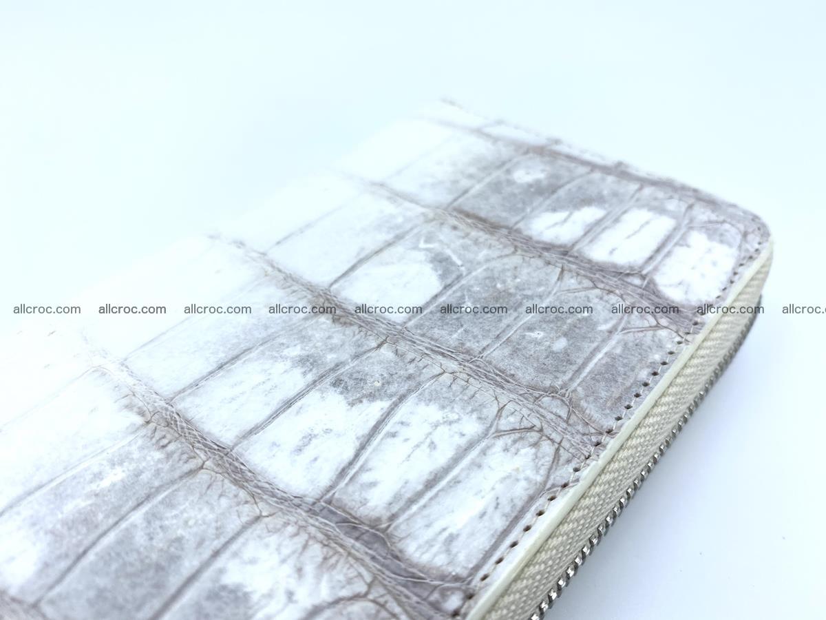 Crocodile skin long wallet 1 zip S-size 1386 Foto 3