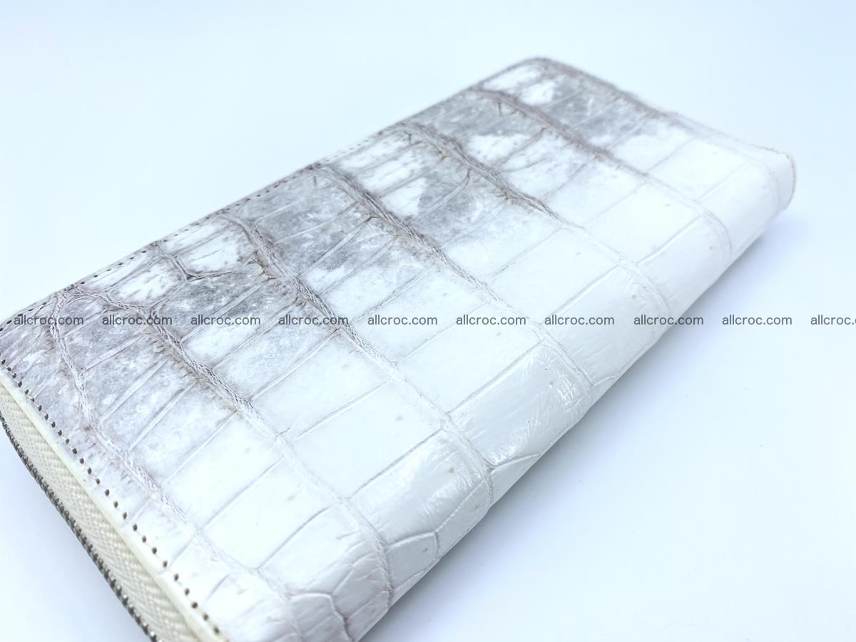 Crocodile skin long wallet 1 zip S-size 1386 Foto 1
