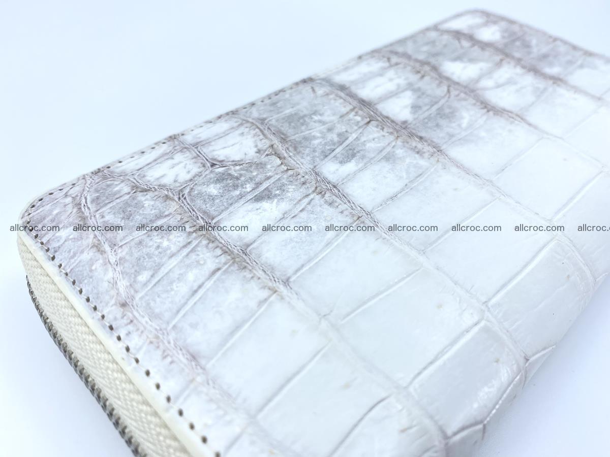 Crocodile skin long wallet 1 zip S-size 1386 Foto 4