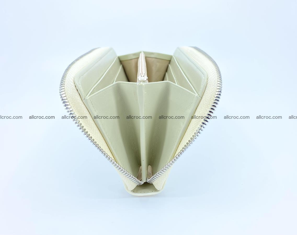 Crocodile skin long wallet 1 zip S-size 1386 Foto 5