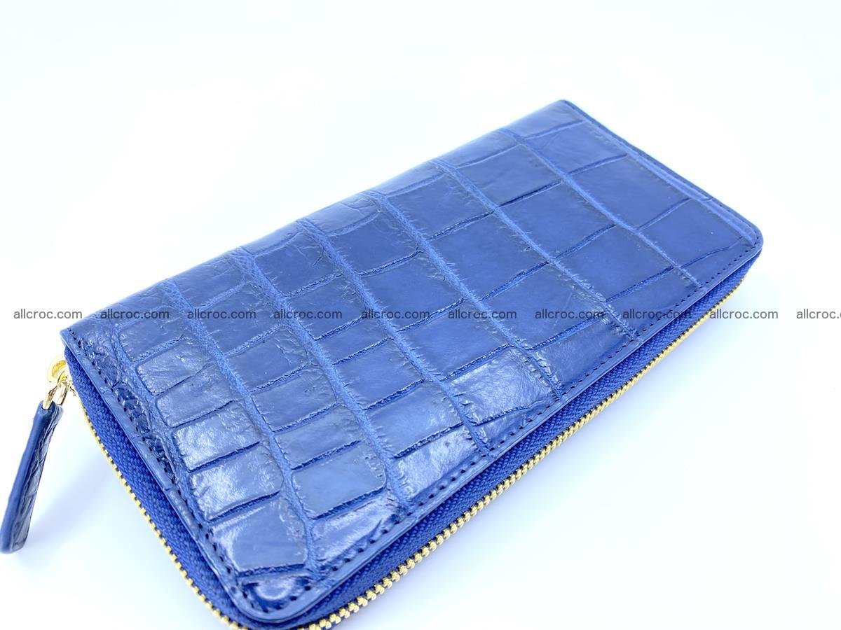 Crocodile skin long wallet 1 zip S-size 1377 Foto 1