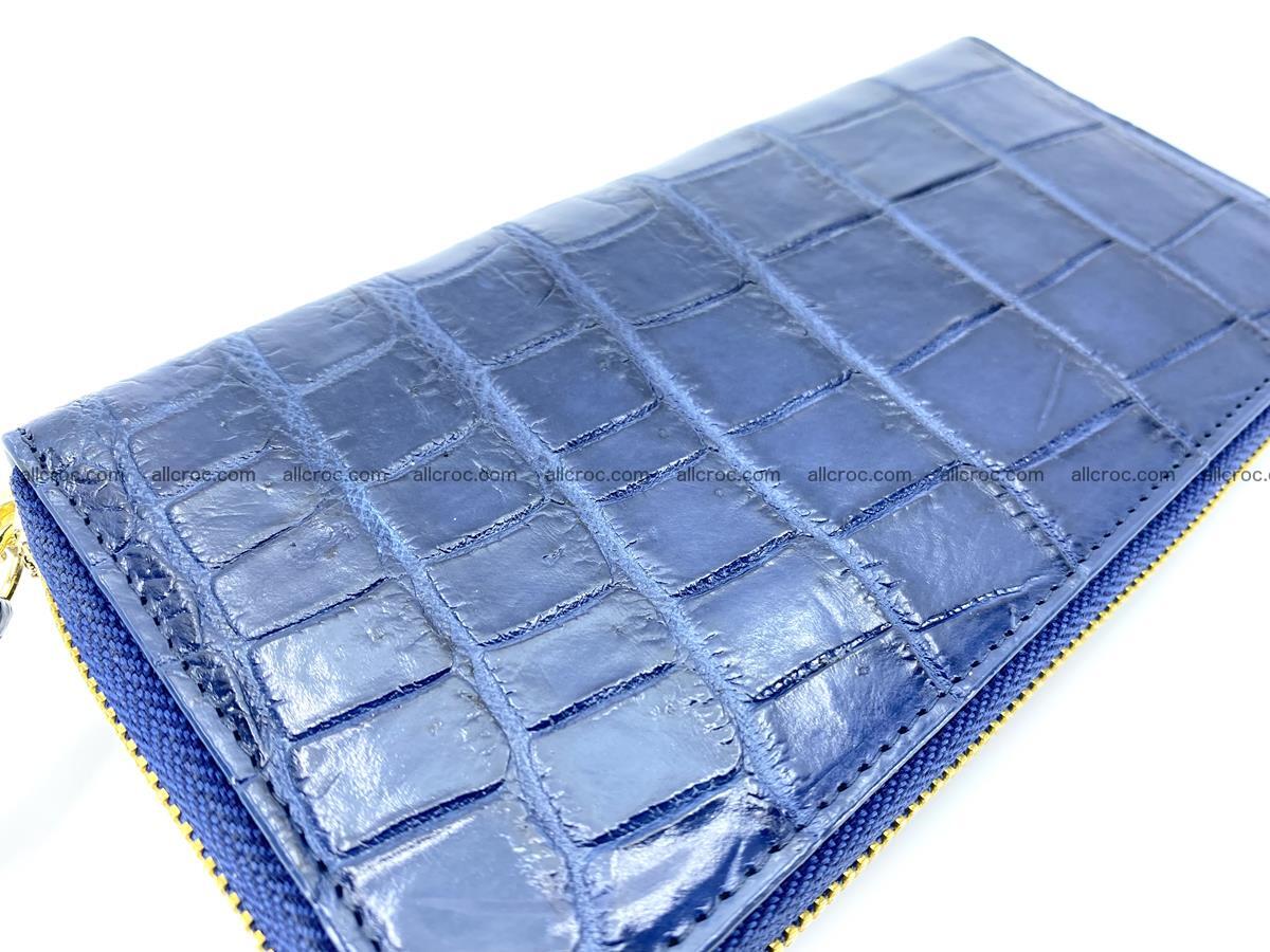 Crocodile skin long wallet 1 zip S-size 1377 Foto 2