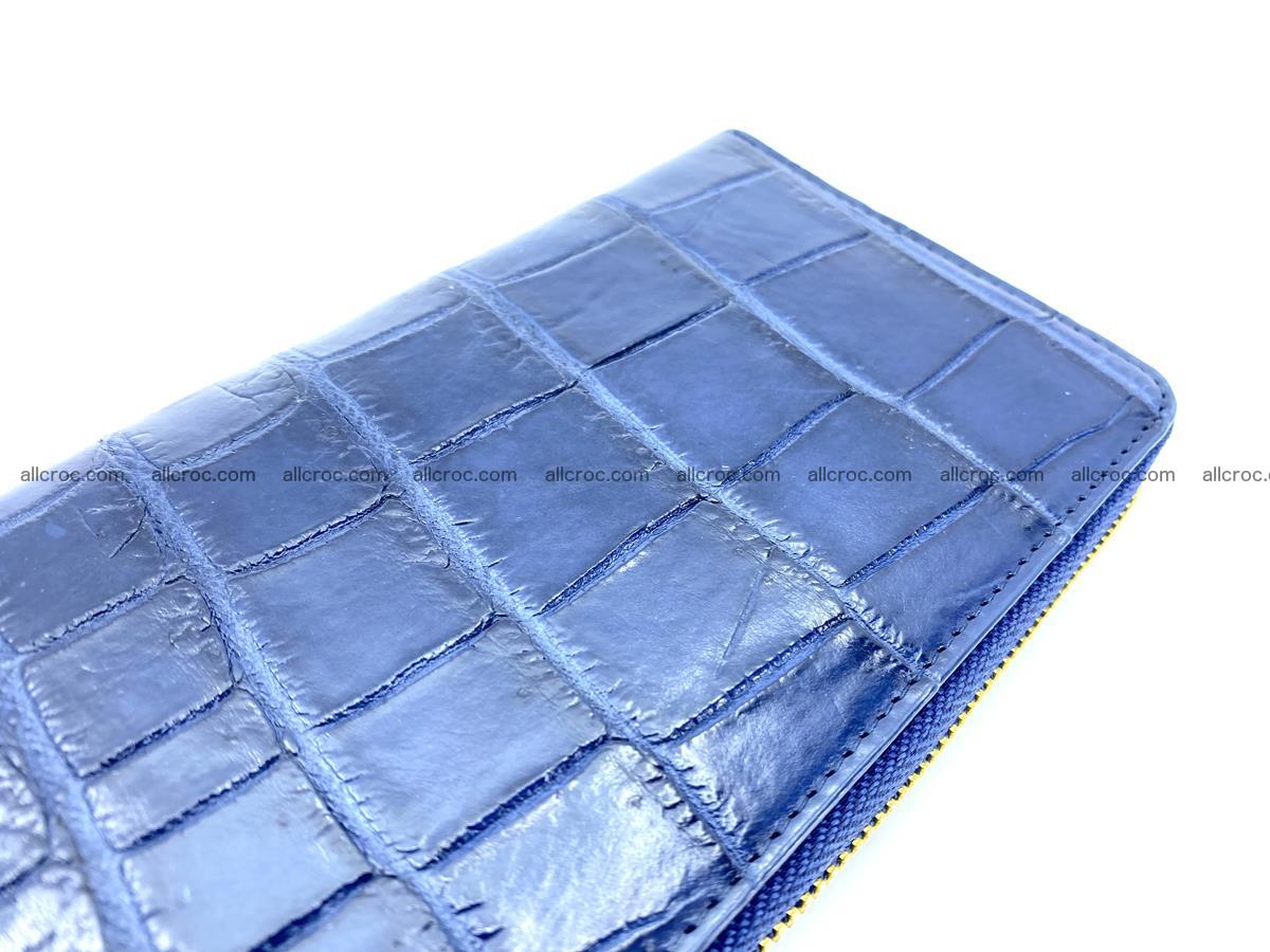 Crocodile skin long wallet 1 zip S-size 1377 Foto 3