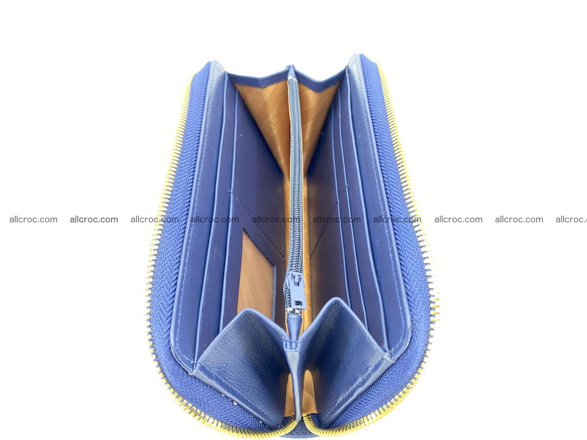 Crocodile skin long wallet 1 zip S-size 1377 Foto 7