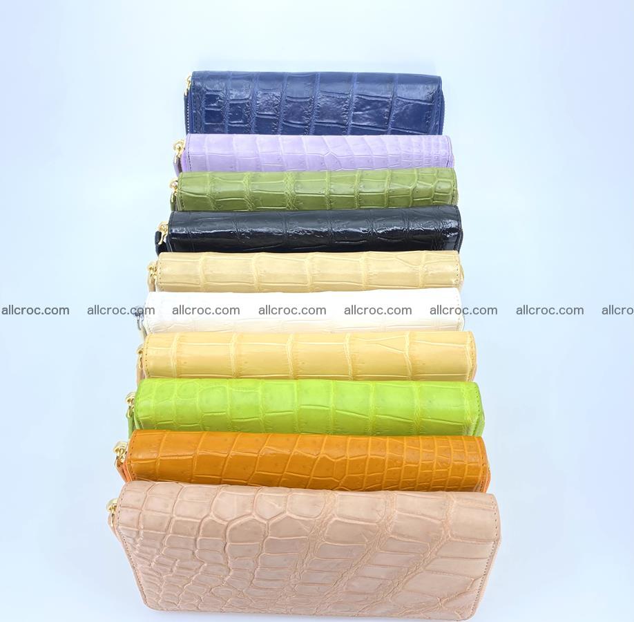 Crocodile skin long wallet 1 zip S-size 1377 Foto 9