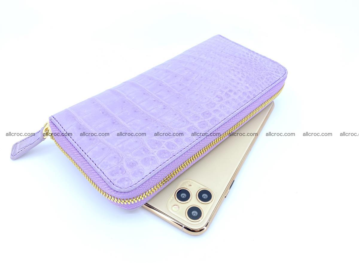 Crocodile skin long wallet 1 zip S-size 1381 Foto 0