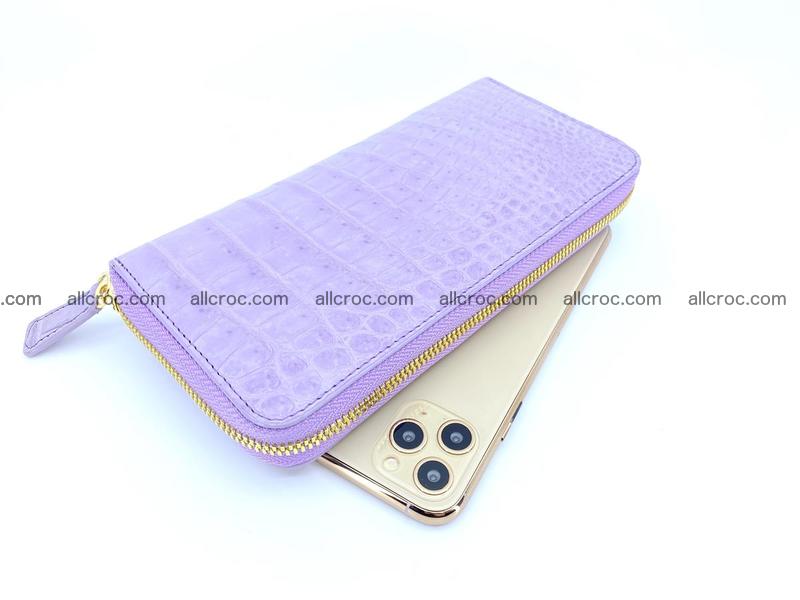Crocodile skin long wallet 1 zip S-size 1381