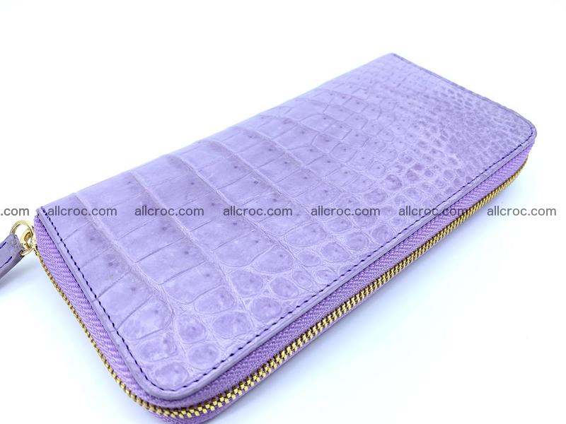Crocodile skin long wallet 1 zip S-size 1381