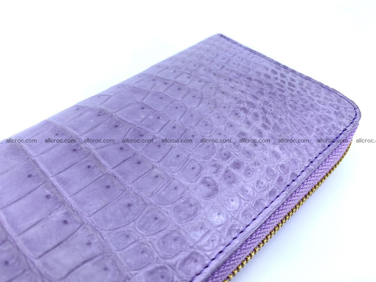 Crocodile skin long wallet 1 zip S-size 1381 Foto 2