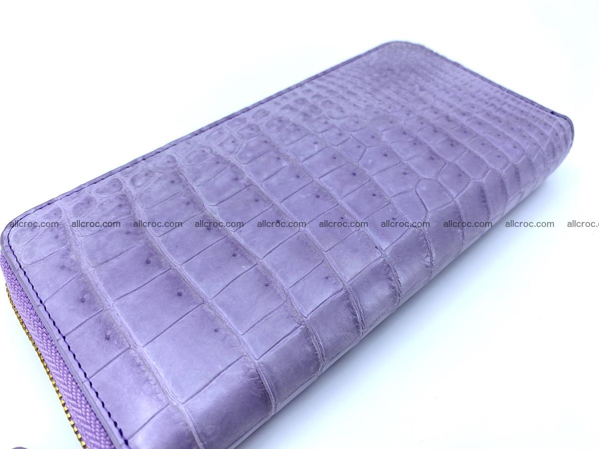 Crocodile skin long wallet 1 zip S-size 1381 Foto 3