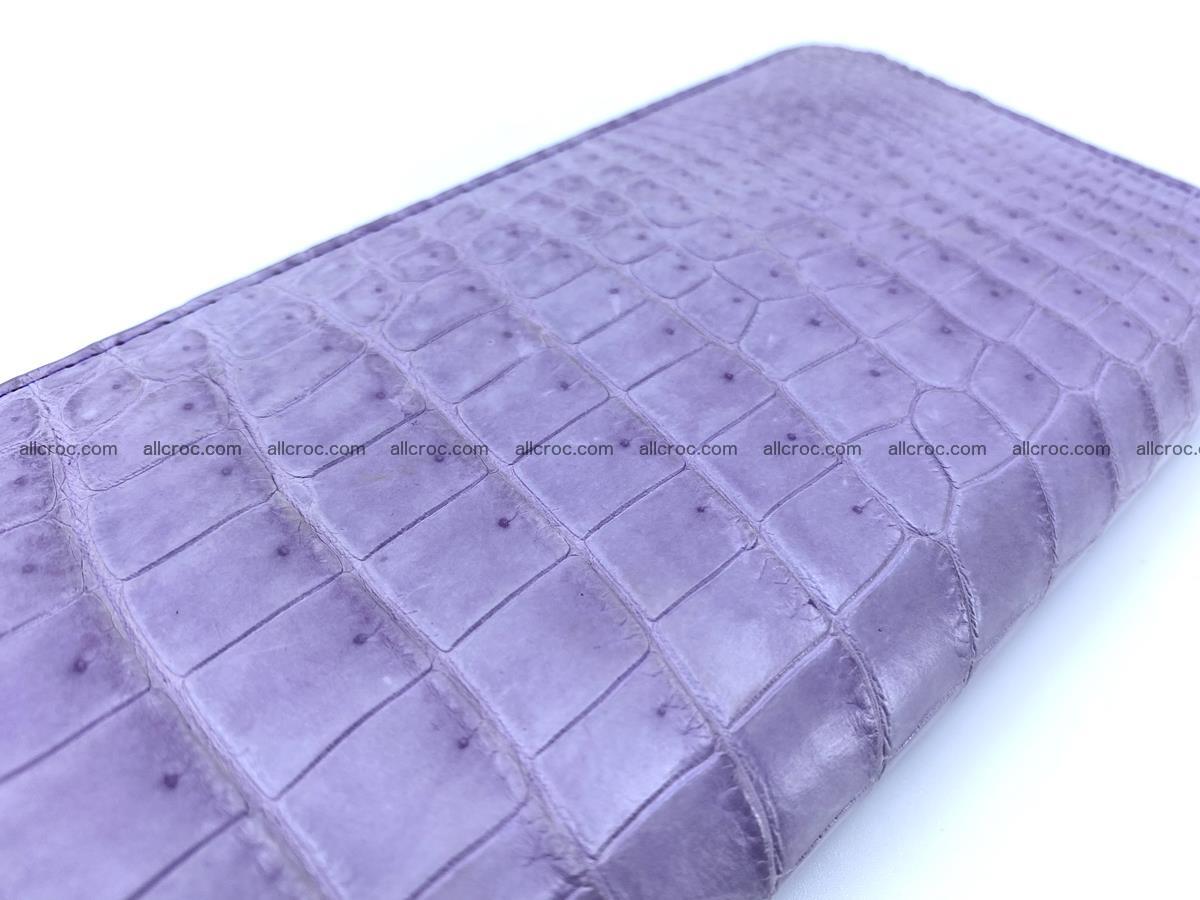 Crocodile skin long wallet 1 zip S-size 1381 Foto 4