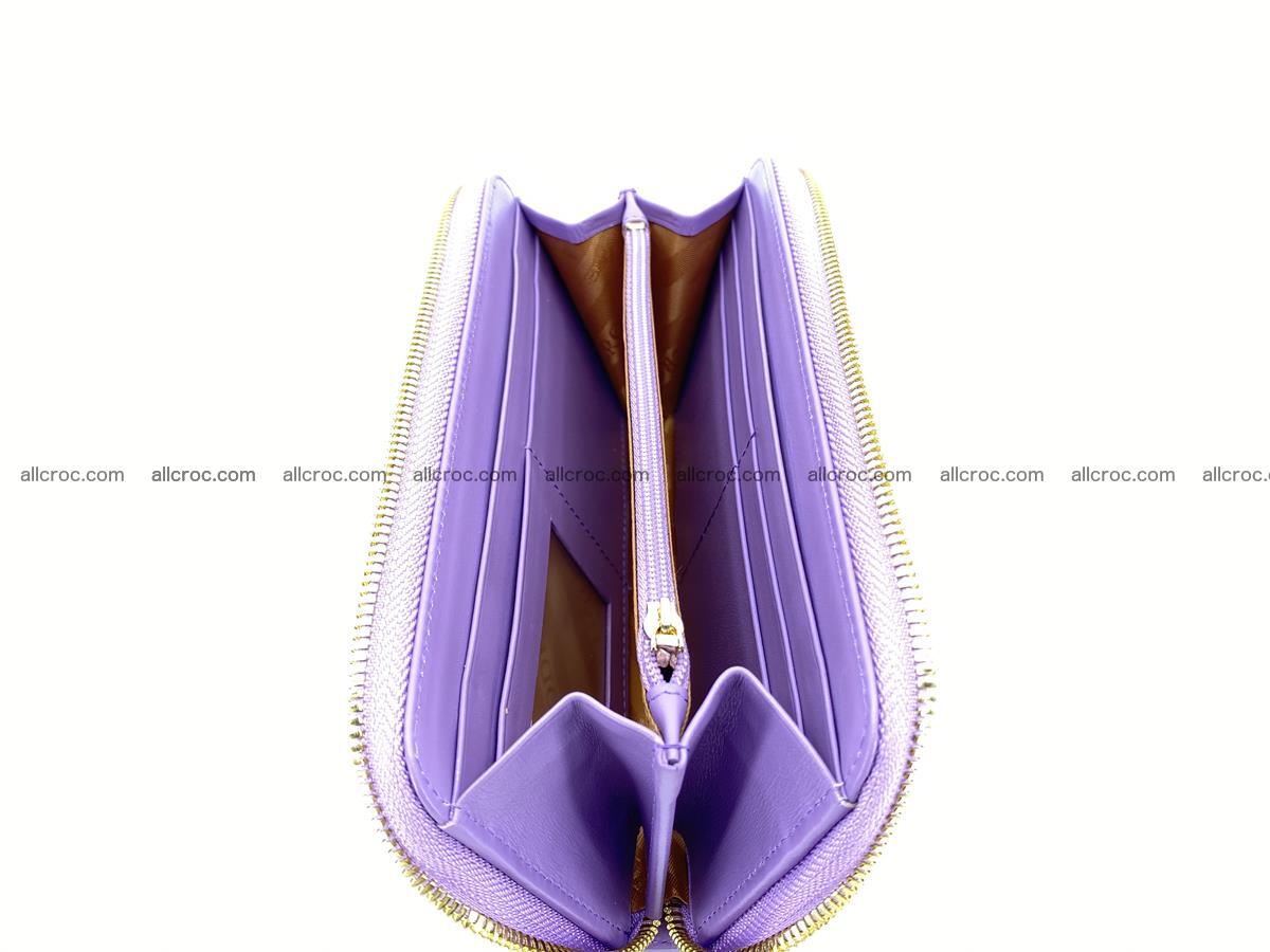 Crocodile skin long wallet 1 zip S-size 1381 Foto 6