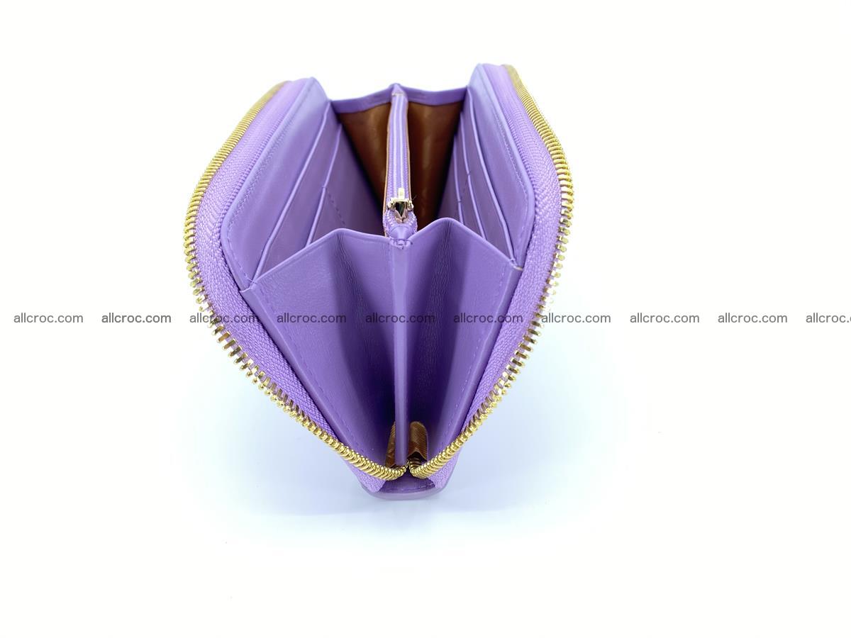 Crocodile skin long wallet 1 zip S-size 1381 Foto 5