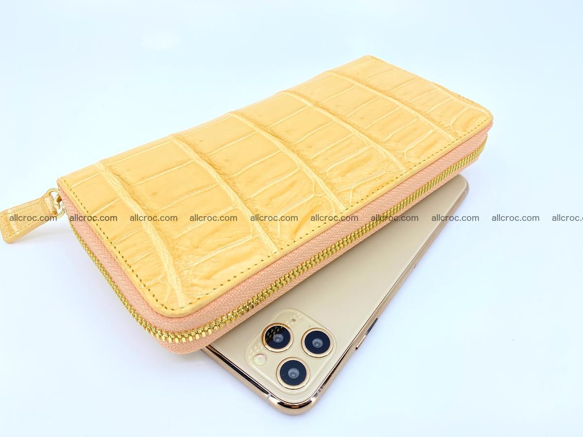 Crocodile skin long wallet 1 zip S-size 1385 Foto 0