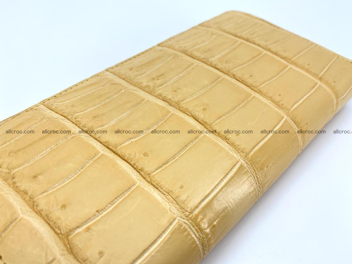 Crocodile skin long wallet 1 zip S-size 1385 Foto 4