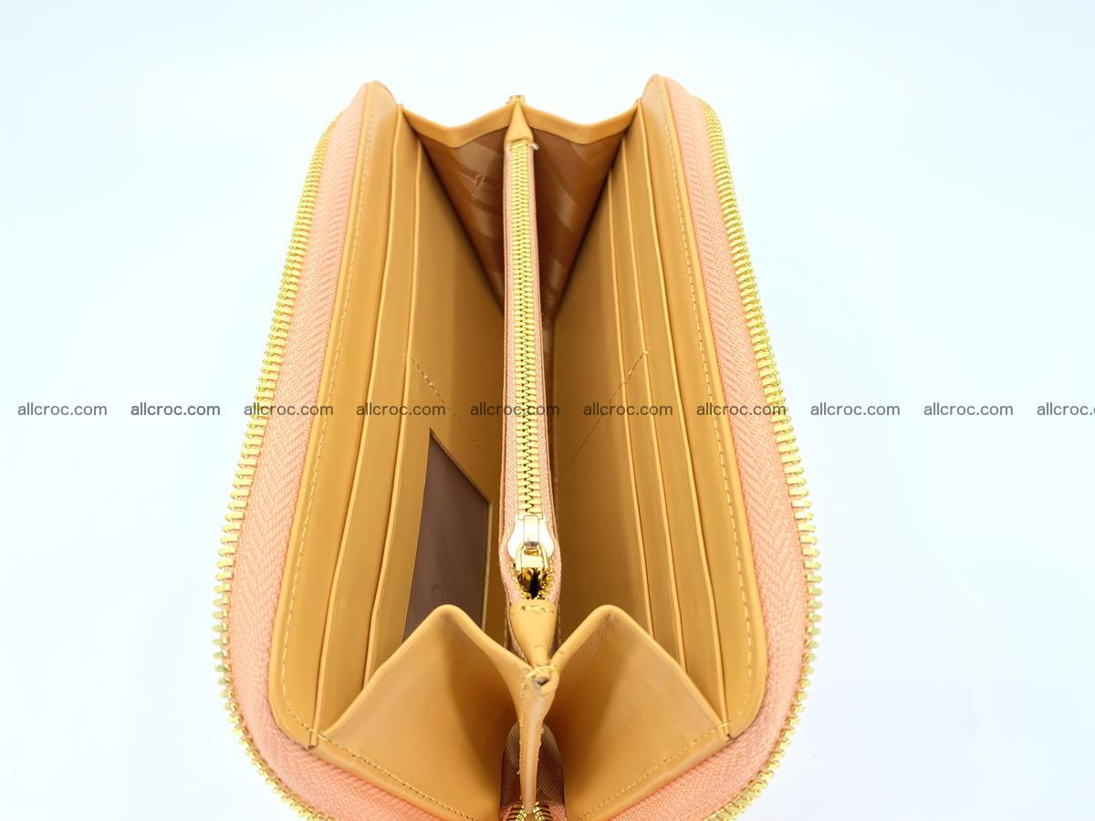 Crocodile skin long wallet 1 zip S-size 1385 Foto 6