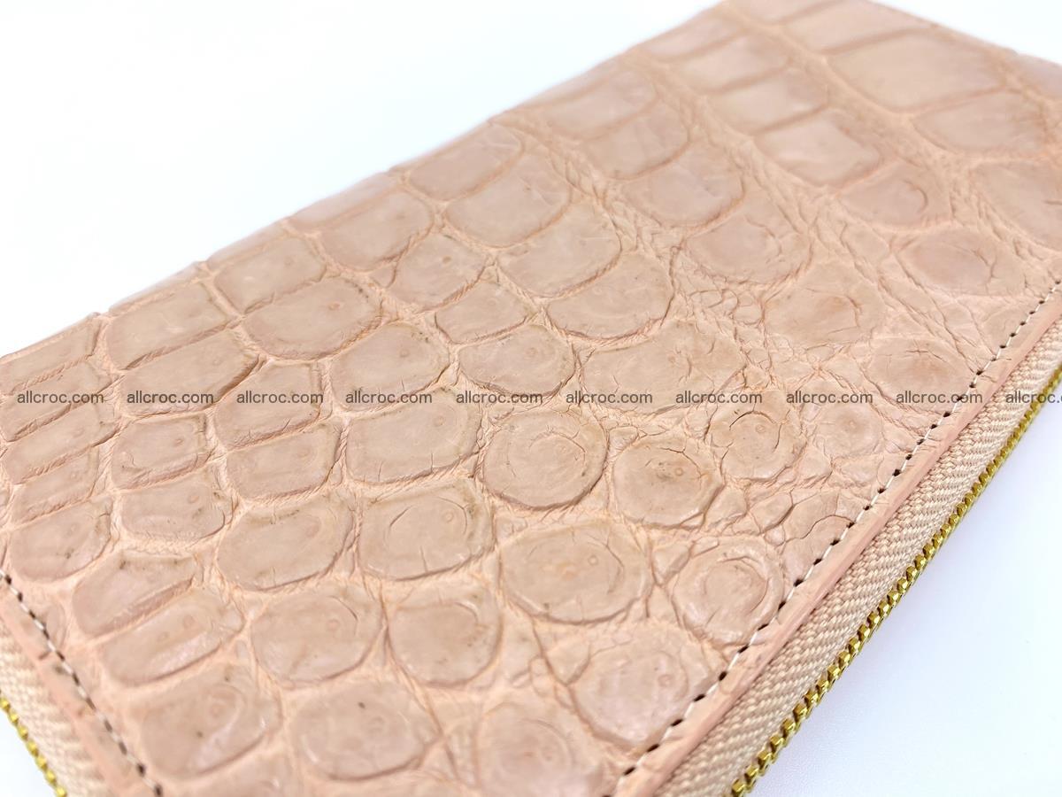 Crocodile skin long wallet 1 zip S-size 1382 Foto 2