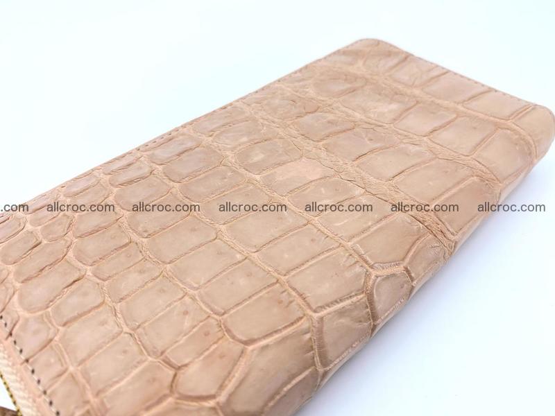 Crocodile skin long wallet 1 zip S-size 1382
