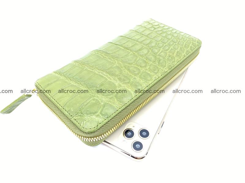 Crocodile skin long wallet 1 zip S-size 1380