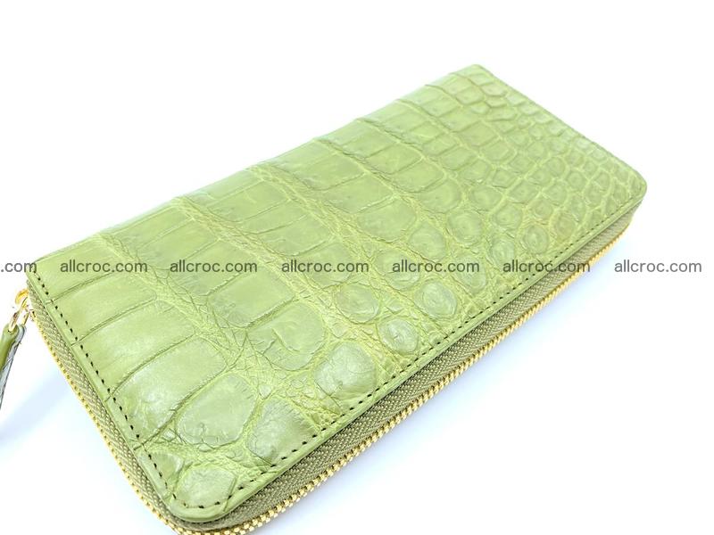 Crocodile skin long wallet 1 zip S-size 1380