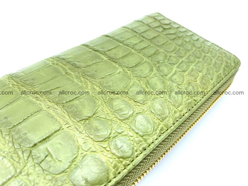 Crocodile skin long wallet 1 zip S-size 1380