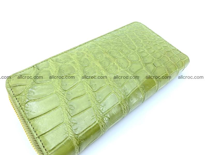 Crocodile skin long wallet 1 zip S-size 1380