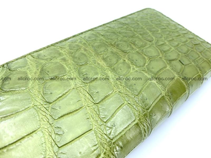 Crocodile skin long wallet 1 zip S-size 1380